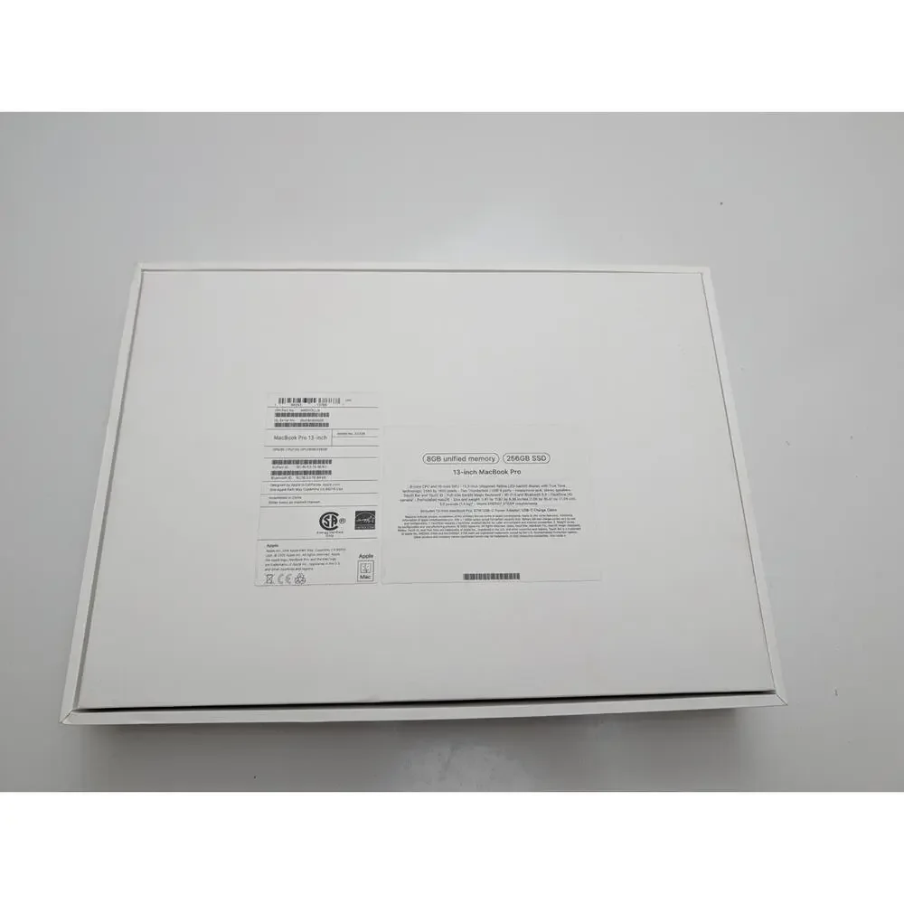 EMPTY BOX ONLY Apple MacBook Pro 13 inch 8GB memory 256GB SSD A2338